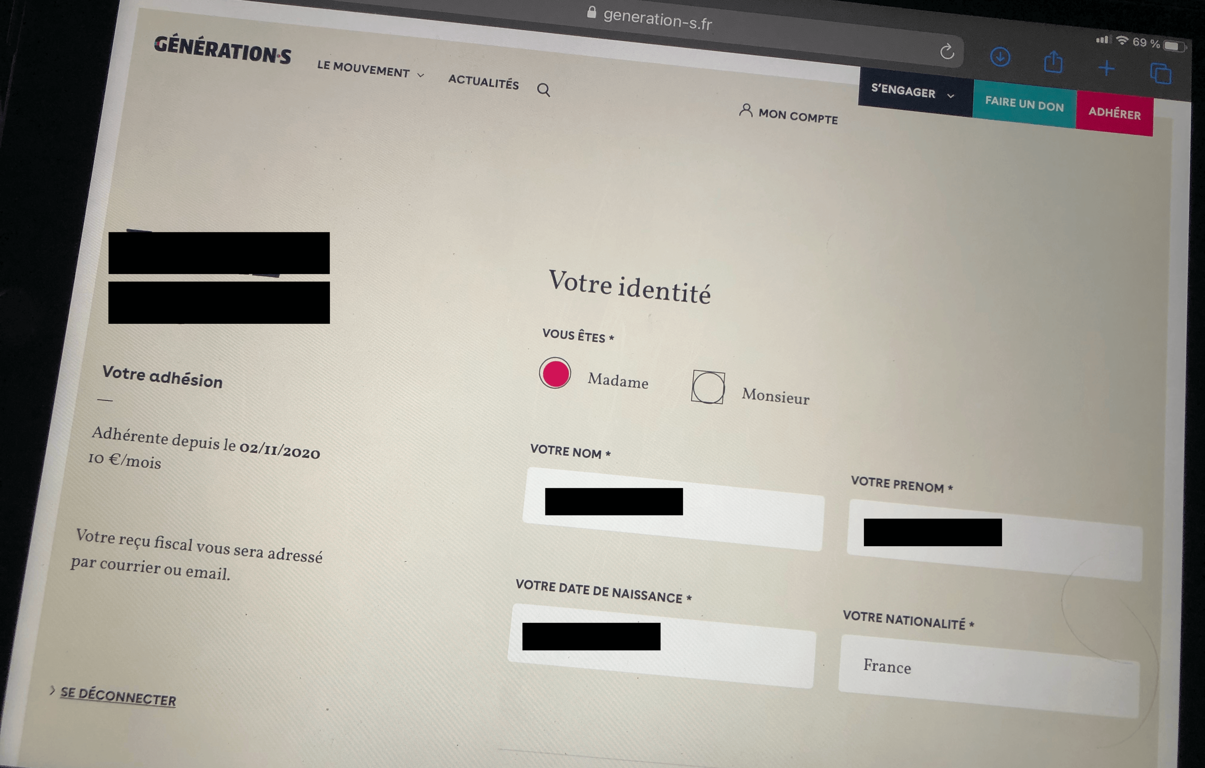 Visuel Comment créer mon compte adhérent ?
